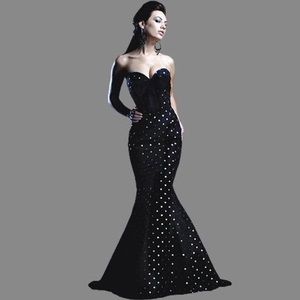 Jovani Polka Dot Glitter Embellished Gown